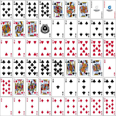 32张扑克牌大小图片