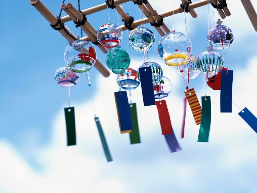 好漂亮啊 一排排的风铃