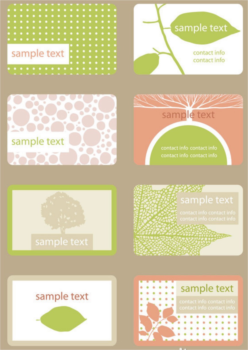 小清新风格名片 各式风格名片模板,专业设计印刷,来图定做,模板定做