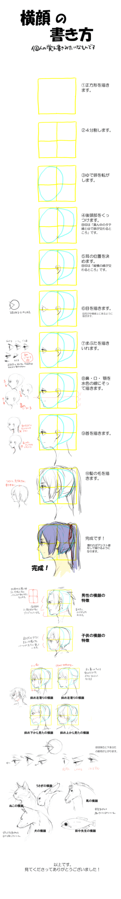 【【人体比例】:侧脸画法】 http://tcn/swenu7