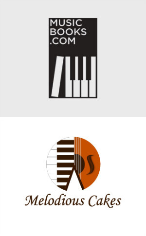 以钢琴为主题的创意logo设计,喜欢就转吧