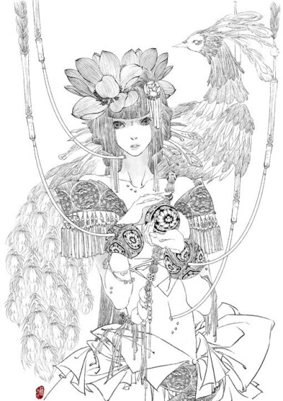 伊吹五月线稿 from百度贴吧