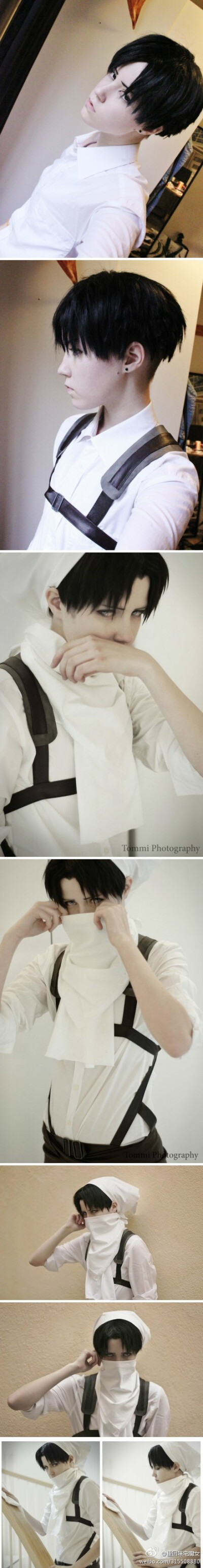 进击的巨人#cosplay 被这个兵长cos帅哭了!超级棒啊!