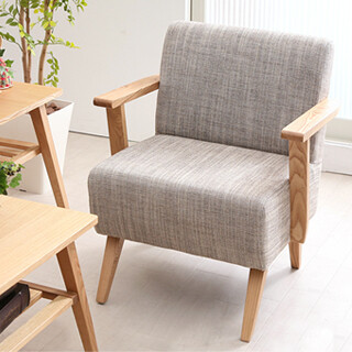 北欧单双人沙发椅木扶手日式咖啡厅会客卡座布艺沙发田园宜家沙发