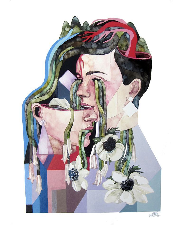 超现实当代艺术水彩作品 | 美国插画师gel jamlang作品