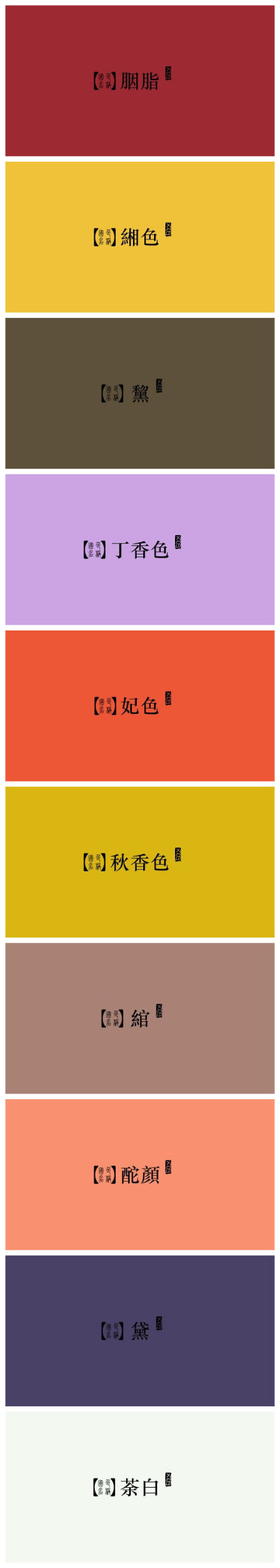 中国古代文化中,是怎么称呼我们所熟知的红,白,绿,蓝,黄这些颜色的吗?