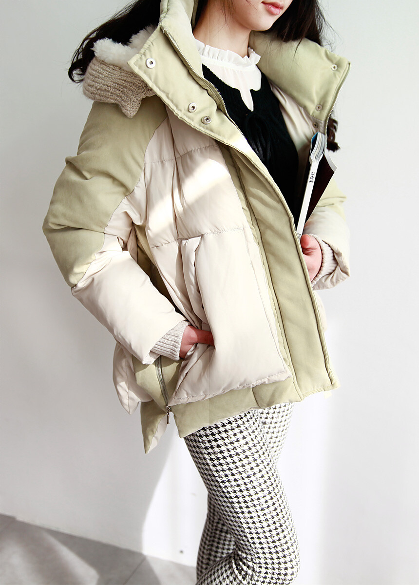 韩国羽绒服修身型加厚连帽大码中长款羽绒衣… - 堆糖,美图壁纸兴趣社