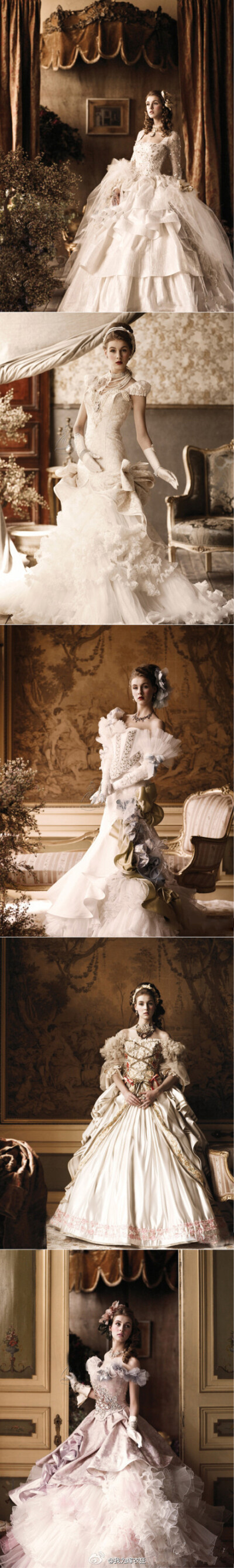 华丽宫廷浪漫的婚纱款,浓郁的欧式宫廷风格,古典风范!
