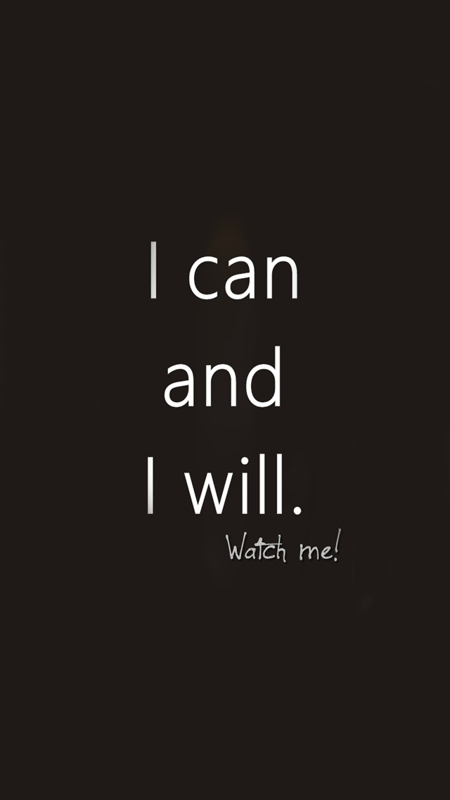 i can and i will
