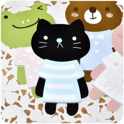 可爱卡通韩版便利贴 可爱动物形象便利贴便利纸