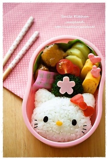 hello kitty onigiri bento 凯蒂猫便当