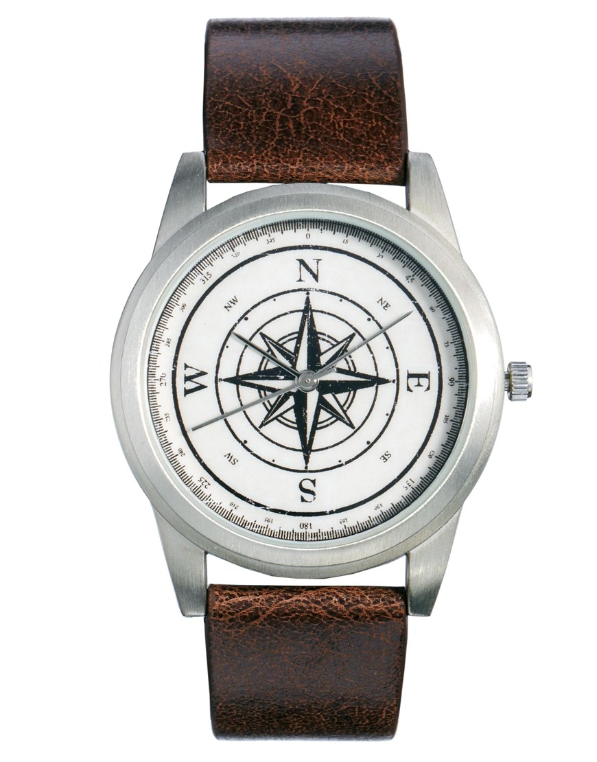 asos 指南针表盘 复古手表(￥328.00)