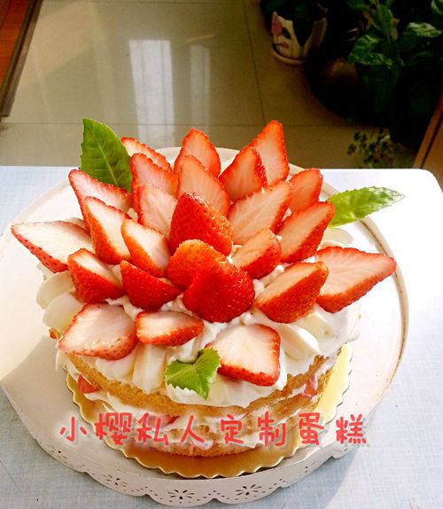 草莓奶油蛋糕手工制作动物淡奶油婴儿孕妇无添加爆好吃自取