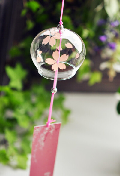 收集   点赞  评论  4只江户风铃日本风铃玻璃日式风铃粉色樱花 和风