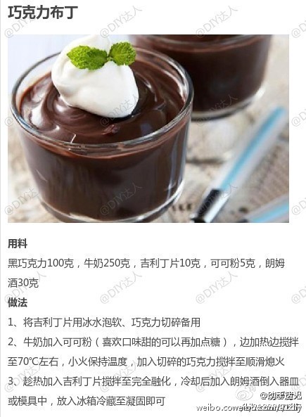 朗姆酒黑巧克力布丁
