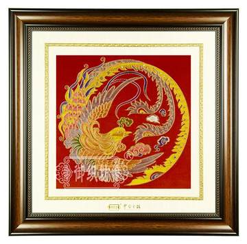 南京云锦 红凤凰大框画 南京特产 小小礼品送女士首选 会议礼物 特色