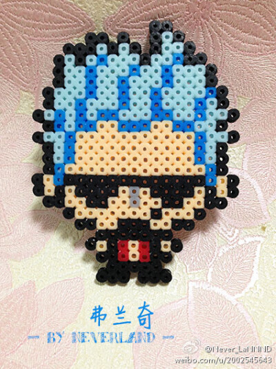 像素风拼豆豆第一期【海贼王 one piece】,可做成杯垫,挂件或者冰箱贴