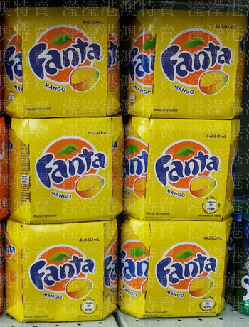 澳门原装进口 香港 澳门版 芬达芒果味汽水 芬达提子fanta mango
