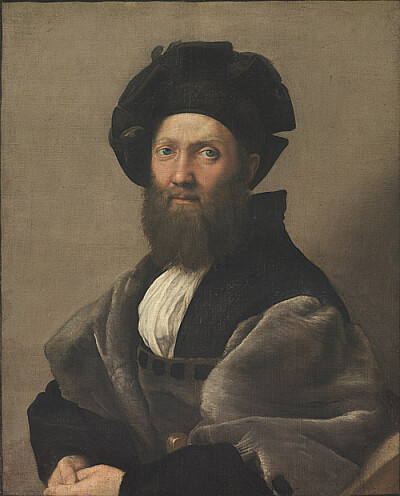 绅士画像 baltazar castiglione作 者:拉斐尔 raffaello sanzio馆 藏