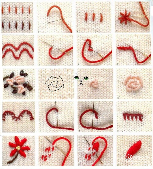 【绣花针法】蓝昊分享～～～绣花毛衣,优雅风,田园风.曦