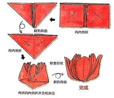 长毛巾花样叠法玫瑰花图片