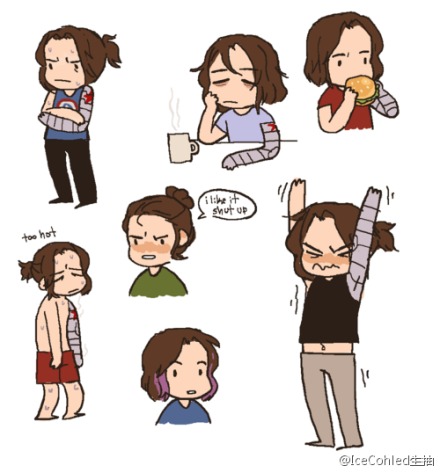 冬兵# various bucks being cute by snickerdooble http://t.