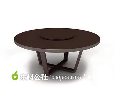 精致精美3d家具圆形桌子模型