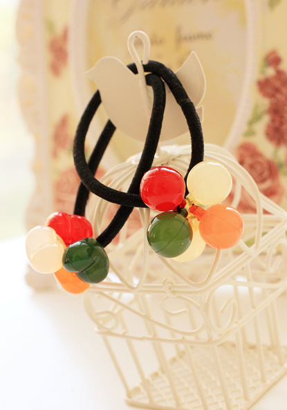 727感恩回馈款 糖果色 彩虹 爱心圆球球果冻亚克力发绳发圈