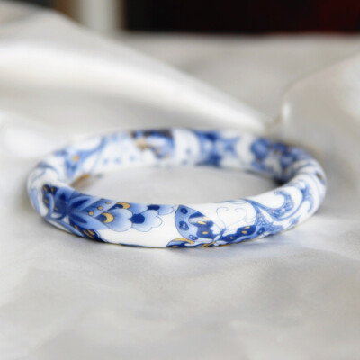 特色手镯景德镇青花瓷手镯旗袍伴侣 复古民族风首饰批发 送老外