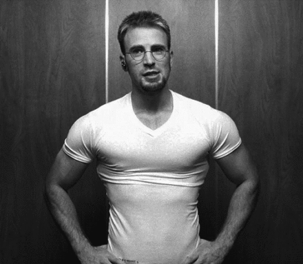 chris evans##gif# 猕猴桃的肩膀到腰部的线条……真是神奇……(*ω 