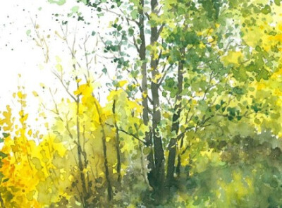 一组温馨的水彩画,即使是不少的冷色调,依旧暖人心房.丨来自画家dahe.
