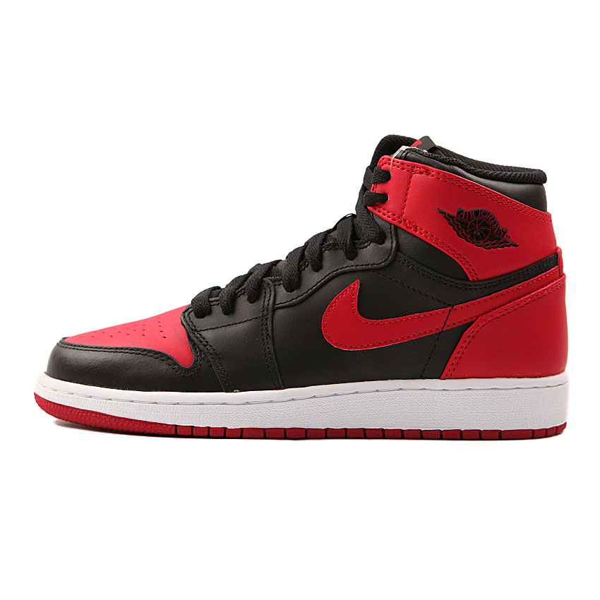 nike air jordan 1 gs 乔丹1代 樱木花道 黑红女鞋575441023 017