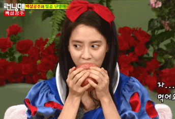 【动图 截图】rm e204 #宋智孝# 吃很多口苹果始终没晕过去的吃货白雪