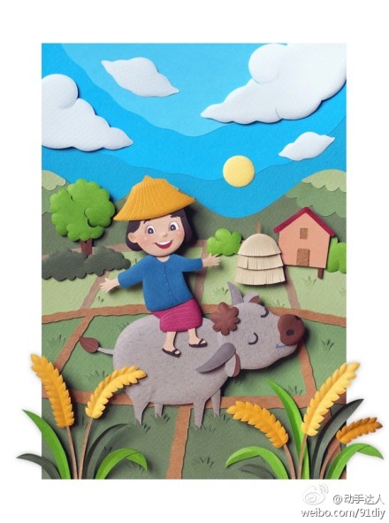 一组漂亮的纸雕作品~作者为来自泰国的女设计师wirin chaowana