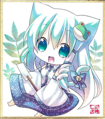 求几张q版动漫人物绿色的图