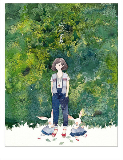 盛夏光年.-林田_林田 水彩手绘 插画绘本_涂鸦王国