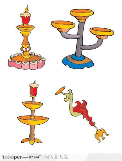 古代蜡烛卡通图片