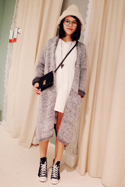 优质的兔毛外套 长款毛衣外套 长款加厚针织开衫