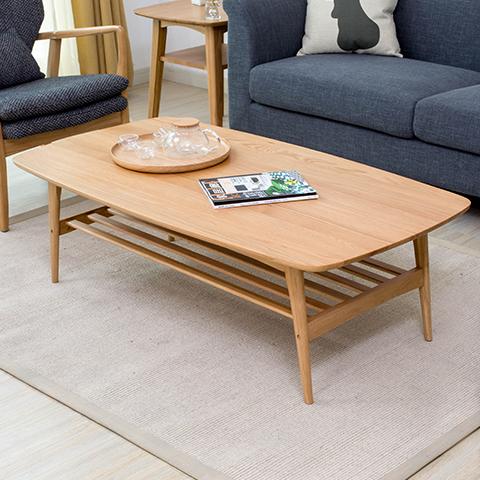 北欧原木家具长茶几纯实木简约茶几咖啡桌日式风格现代茶几
