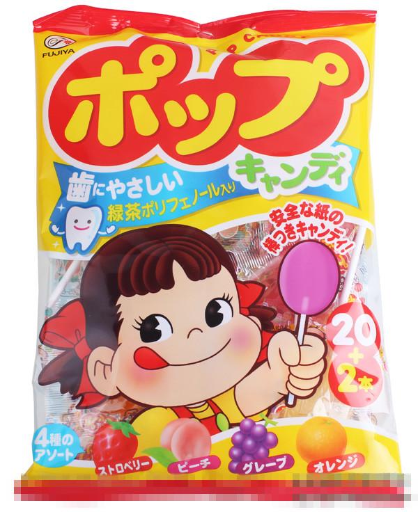 现货 日本 原装 不二家 综合水果棒棒糖127.6g 22支增量版