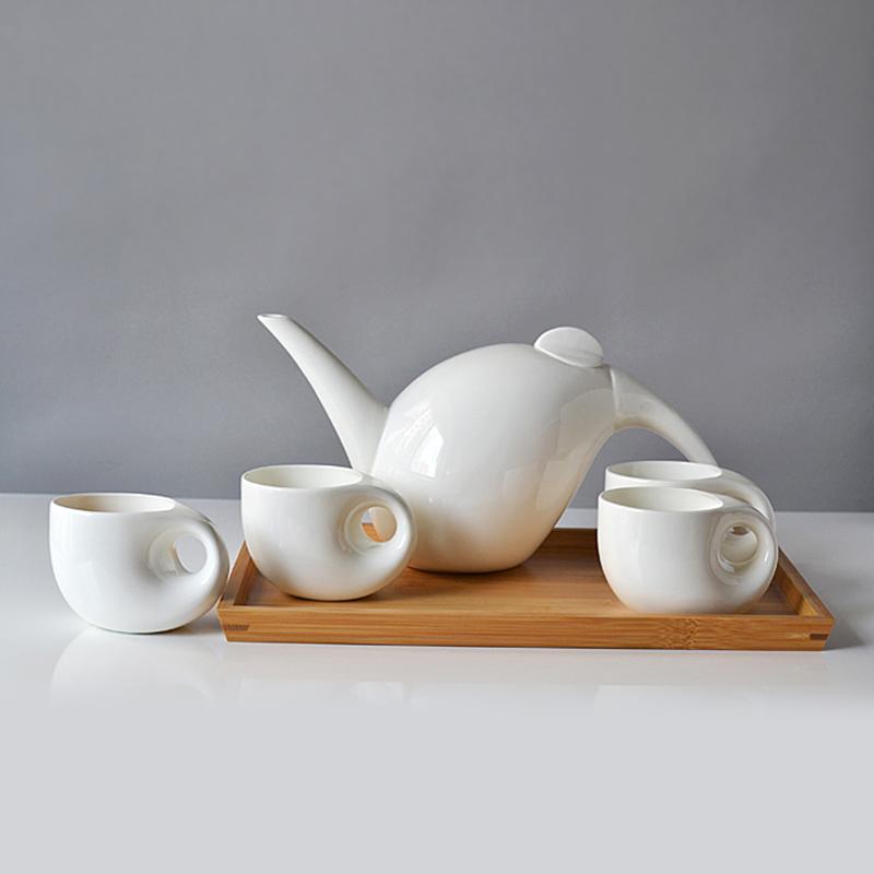 创意骨质瓷咖啡茶具4人整套装高档陶瓷茶壶时尚结婚乔迁商务礼品