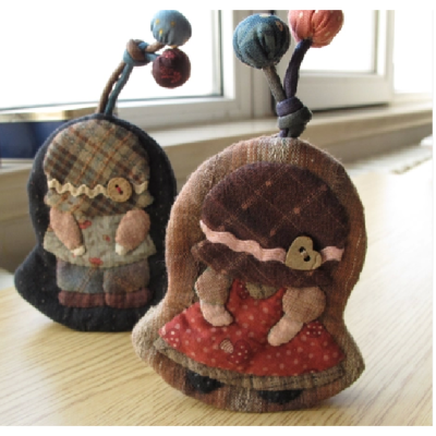 指尖原创拼布 手工布艺diy 苏和比利钥匙包 成品/材料包/图纸