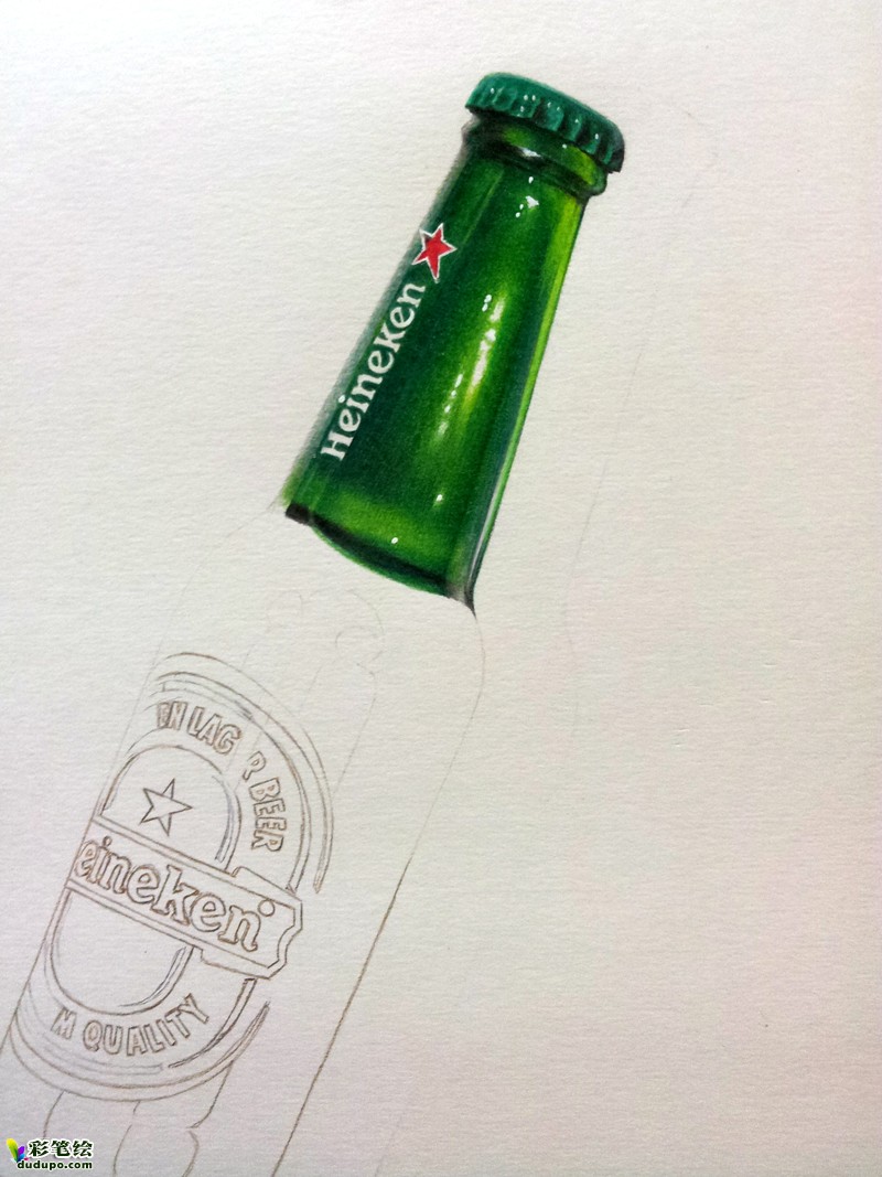 真实的彩铅画汽水步骤00