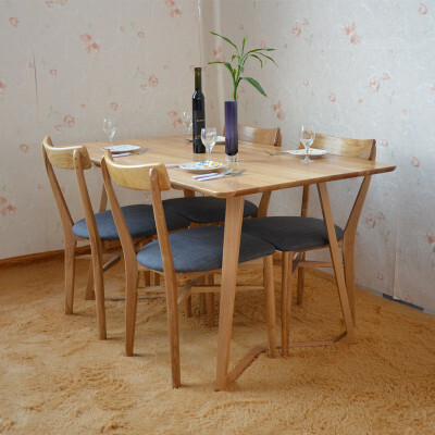 定制 纯实木餐桌100%白橡木餐桌 北欧宜家 简约现代 餐厅桌子