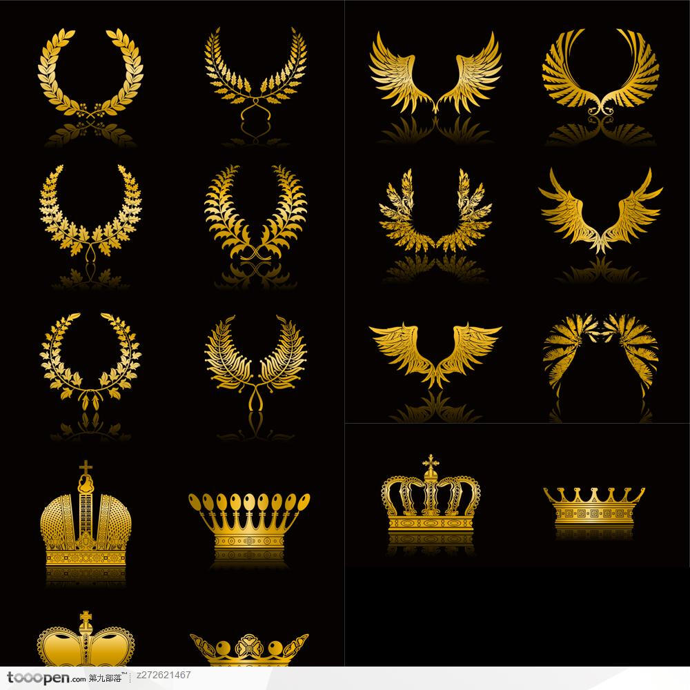 金色翅膀皇冠麦穗