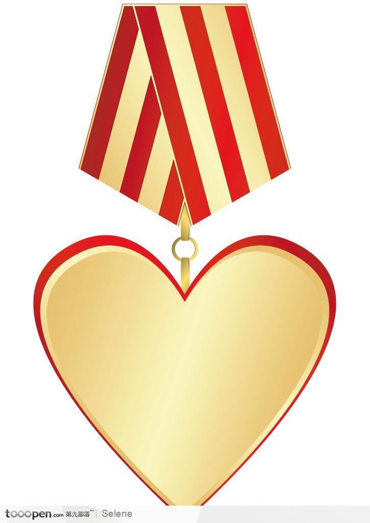 情人节心形简洁徽章