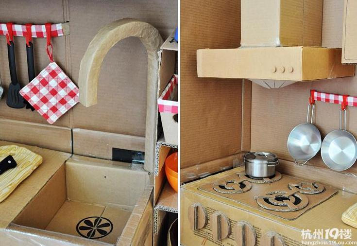 纸箱diy橱柜
