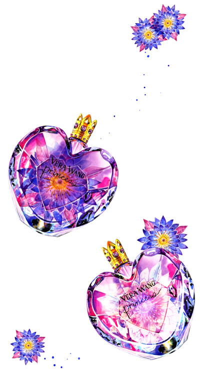 perfume obsession香水瓶手绘插画设计
