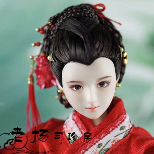1/6小头娃娃古代盘发【红莲/古装/可儿/obitsu.