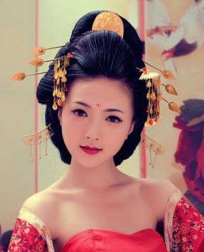 1/6小头娃娃古装盘发—【唐女2】/古装/可儿/obitsu